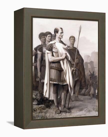 Julius Caesar and His Staff-Jean Leon Gerome-Framed Premier Image Canvas