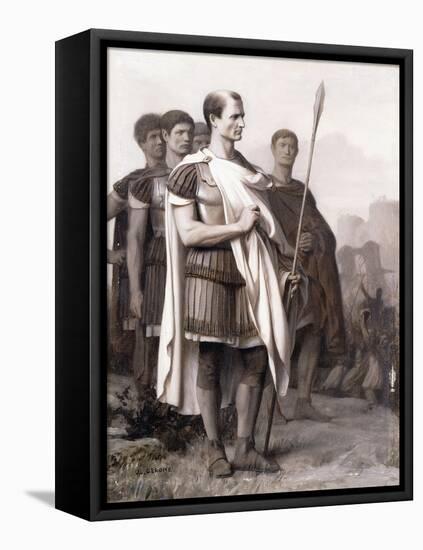 Julius Caesar and His Staff-Jean Leon Gerome-Framed Premier Image Canvas