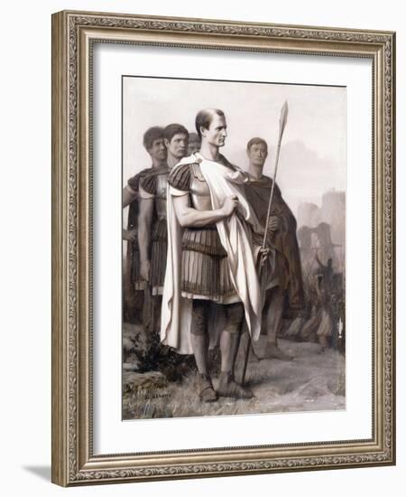 Julius Caesar and His Staff-Jean Leon Gerome-Framed Giclee Print