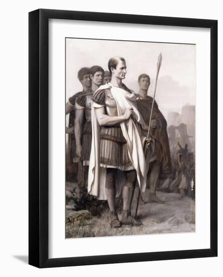 Julius Caesar and His Staff-Jean Leon Gerome-Framed Giclee Print