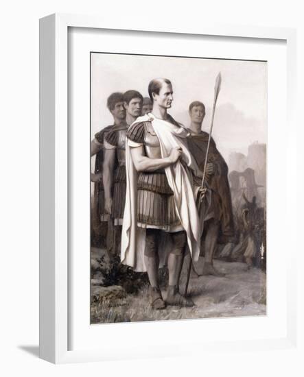 Julius Caesar and His Staff-Jean Leon Gerome-Framed Giclee Print