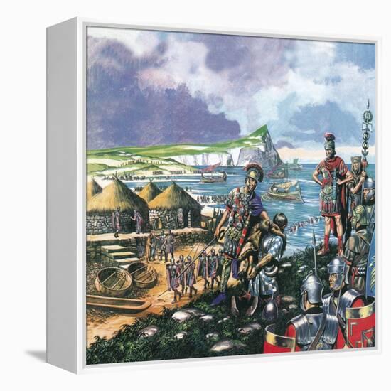 Julius Caesar Arrives in Britain-Ron Embleton-Framed Premier Image Canvas