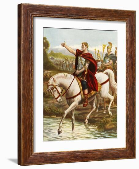 Julius Caesar Crossing the Rubicon-Tancredi Scarpelli-Framed Giclee Print