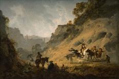 Llangollen (Oil on Canvas)-Julius Caesar Ibbetson-Giclee Print