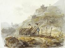 Method of Obtaining Peat from Hills near Mallwyd, C.1792 (W/C, Ink & Pencil on Paper)-Julius Caesar Ibbetson-Giclee Print
