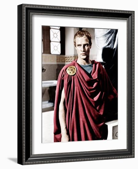 JULIUS CAESAR, Marlon Brando, 1953-null-Framed Photo