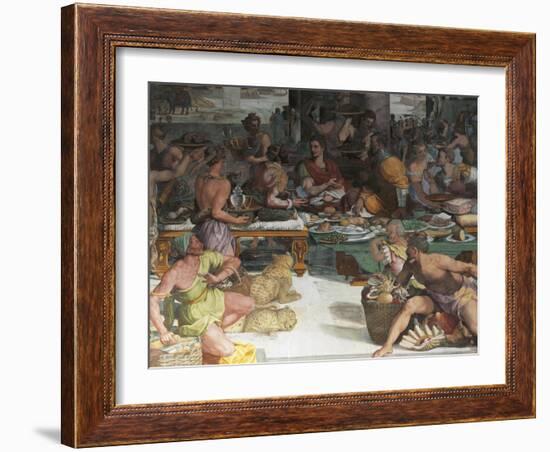 Julius Caesar Receiving the Tax of Egypt-Andrea del Sarto-Framed Giclee Print