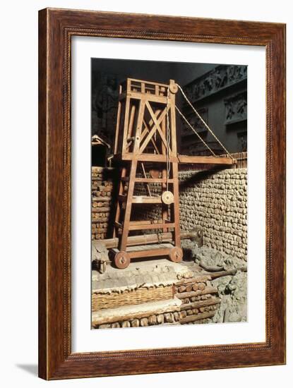 Julius Caesar's Siege Tower Against Bituriges at Avaricum-null-Framed Giclee Print