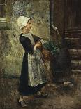 The Goatherd (Oil on Canvas)-Julius Gari Melchers-Giclee Print