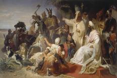 Harun Ar-Raschid Receives the Envoy of Charlemagne-Julius Köckert-Mounted Giclee Print