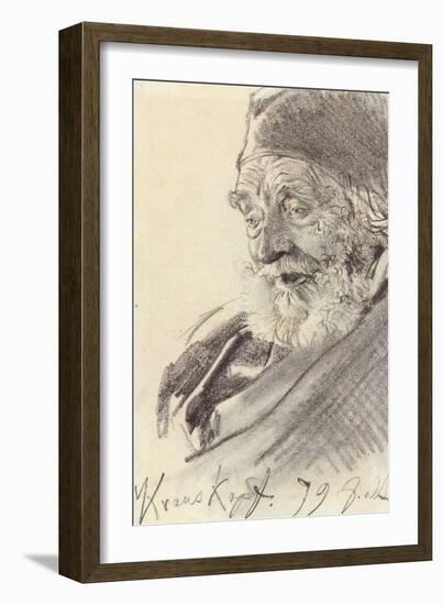 Julius Krauskopf (1787-1869), C.1866 (Pencil on Paper)-Adolph Friedrich Erdmann von Menzel-Framed Giclee Print