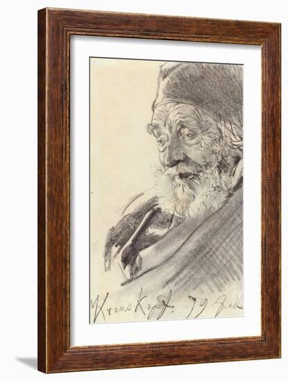 Julius Krauskopf (1787-1869), C.1866 (Pencil on Paper)-Adolph Friedrich Erdmann von Menzel-Framed Giclee Print