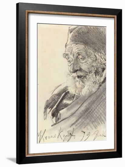 Julius Krauskopf (1787-1869), C.1866 (Pencil on Paper)-Adolph Friedrich Erdmann von Menzel-Framed Giclee Print