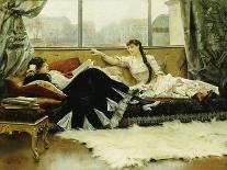 Sarah Bernhardt (1844-1923) and Christine Nilsson (1843-1921)-Julius Leblanc Stewart-Framed Giclee Print