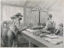 Weighing Gold at the Bank in Klondike Canada-Julius M. Price-Art Print