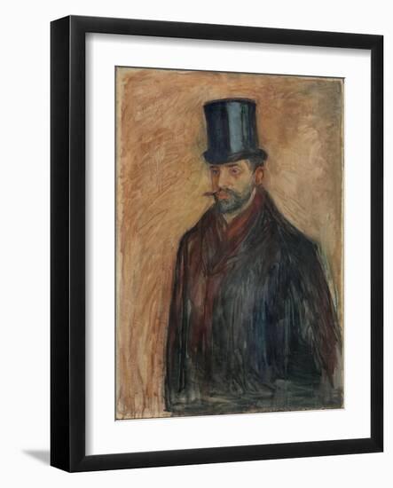 Julius Meier-Graefe, C.1894 (Oil on Canvas)-Edvard Munch-Framed Giclee Print