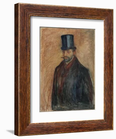 Julius Meier-Graefe, C.1894 (Oil on Canvas)-Edvard Munch-Framed Giclee Print