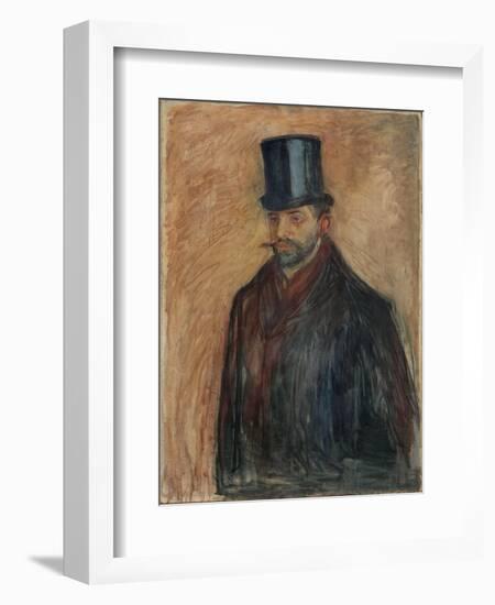 Julius Meier-Graefe, C.1894 (Oil on Canvas)-Edvard Munch-Framed Giclee Print