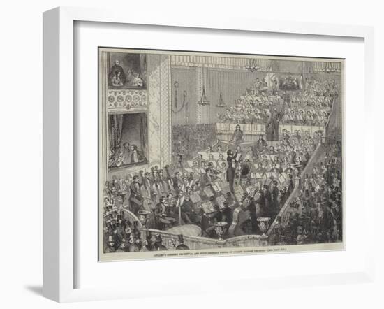 Jullien's Concert Orchestra and Four Military Bands, at Covent Garden Theatre-null-Framed Giclee Print