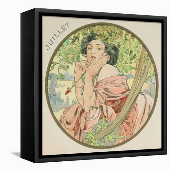 July, 1899 (Detail)-Alphonse Mucha-Framed Premier Image Canvas