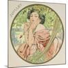 July, 1899 (Detail)-Alphonse Mucha-Mounted Giclee Print