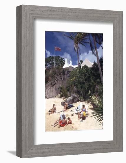 July 1973: Beach Goers in Bermuda-Alfred Eisenstaedt-Framed Photographic Print