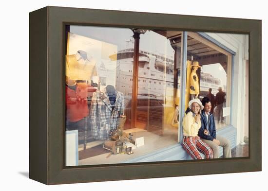 July 1973: Shopping Bermuda-Alfred Eisenstaedt-Framed Premier Image Canvas
