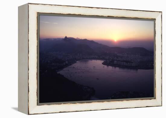 July 1973: Sunset Panoramic View of Rio De Janeiro, Brazil-Alfred Eisenstaedt-Framed Premier Image Canvas