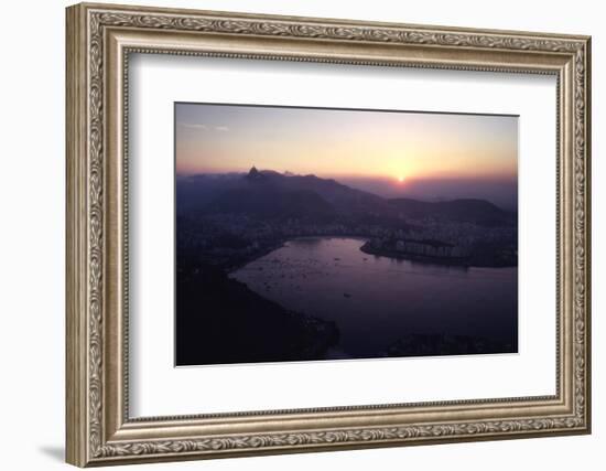 July 1973: Sunset Panoramic View of Rio De Janeiro, Brazil-Alfred Eisenstaedt-Framed Photographic Print