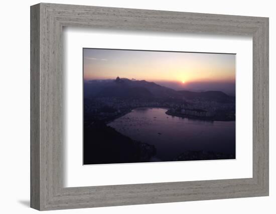 July 1973: Sunset Panoramic View of Rio De Janeiro, Brazil-Alfred Eisenstaedt-Framed Photographic Print