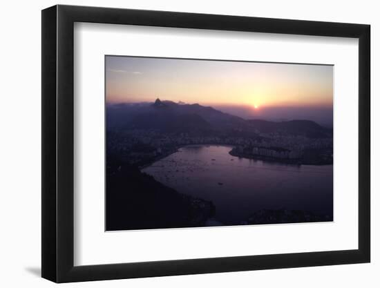 July 1973: Sunset Panoramic View of Rio De Janeiro, Brazil-Alfred Eisenstaedt-Framed Photographic Print