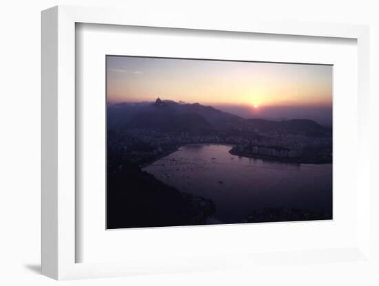 July 1973: Sunset Panoramic View of Rio De Janeiro, Brazil-Alfred Eisenstaedt-Framed Photographic Print