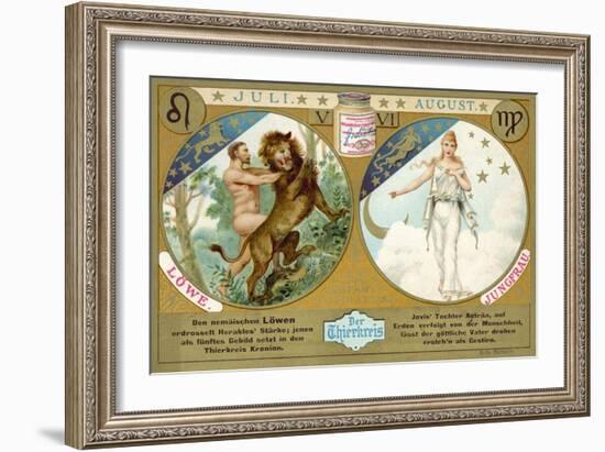 July and August: Leo and Virgo-null-Framed Giclee Print