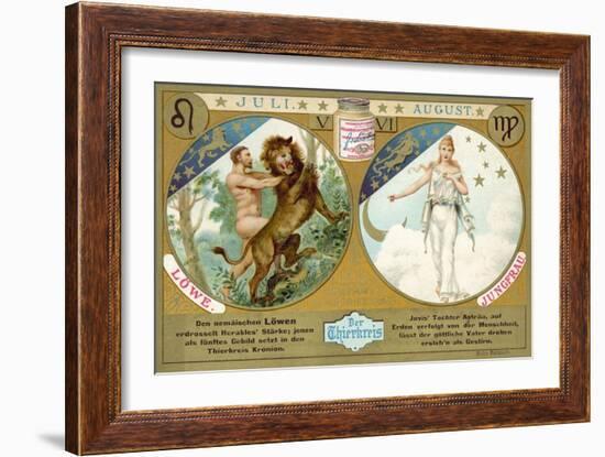 July and August: Leo and Virgo-null-Framed Giclee Print
