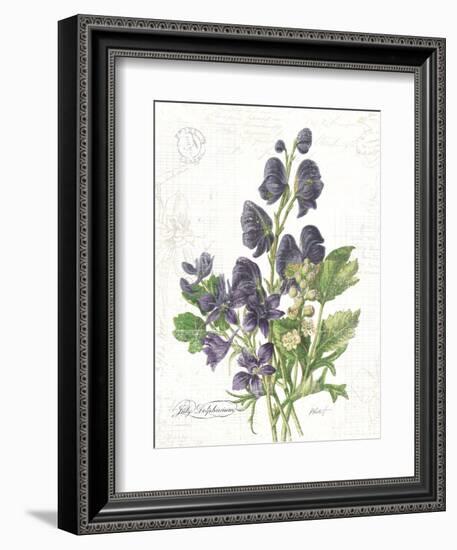 July Delphinium on White-Katie Pertiet-Framed Premium Giclee Print