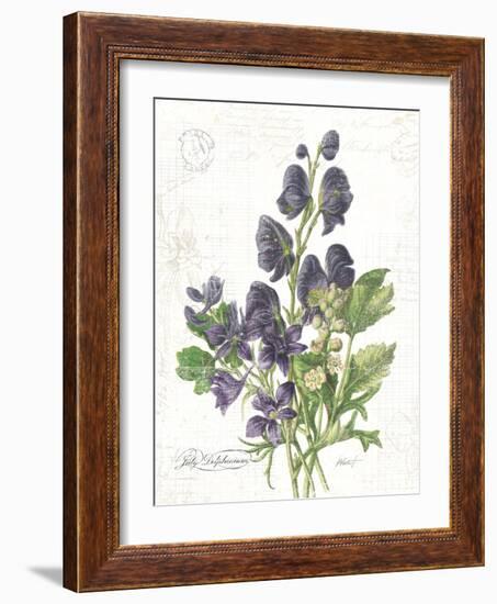 July Delphinium on White-Katie Pertiet-Framed Art Print