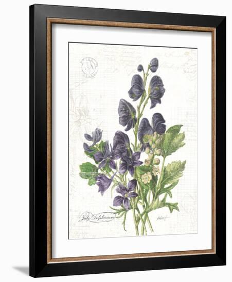 July Delphinium on White-Katie Pertiet-Framed Art Print