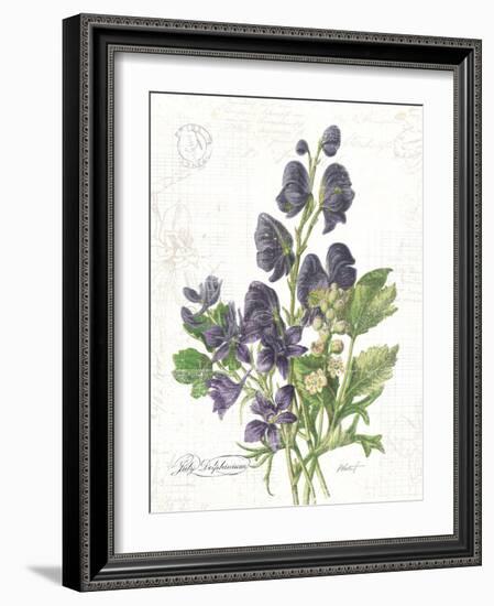 July Delphinium on White-Katie Pertiet-Framed Art Print