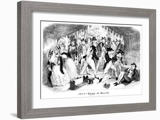 July - Down at Beulah, C1840S-George Cruikshank-Framed Giclee Print