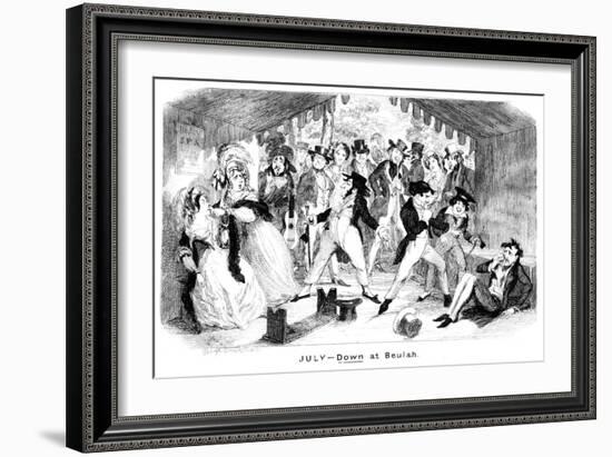 July - Down at Beulah, C1840S-George Cruikshank-Framed Giclee Print