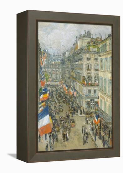 July Fourteenth, Rue Daunou, 1910-Childe Hassam-Framed Premier Image Canvas