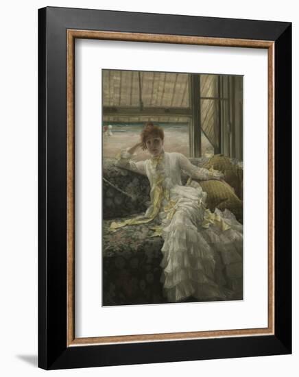 July: Specimen of a Portrait, c.1878-James Tissot-Framed Art Print