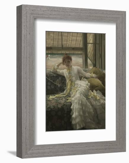 July: Specimen of a Portrait, c.1878-James Tissot-Framed Art Print