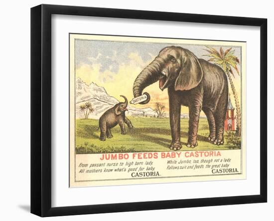 Jumbo Feeds Baby Castoria-null-Framed Art Print