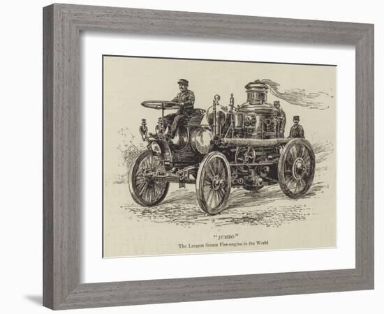 Jumbo, the Largest Steam Fire-Engine in the World-null-Framed Giclee Print