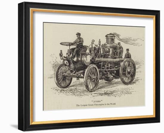 Jumbo, the Largest Steam Fire-Engine in the World-null-Framed Giclee Print