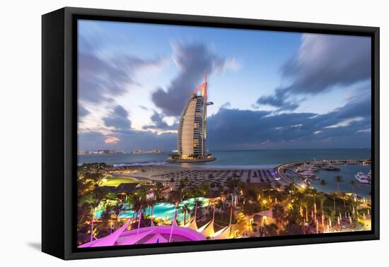 Jumeirah Beach, Burj Al Arab Hotel, Dubai, United Arab Emirates, Middle East-Gavin Hellier-Framed Premier Image Canvas