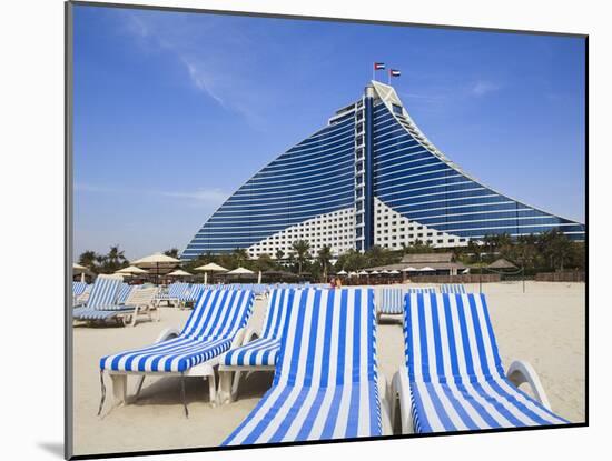 Jumeirah Beach Hotel, Jumeirah Beach, Dubai, United Arab Emirates, Middle East-Amanda Hall-Mounted Photographic Print