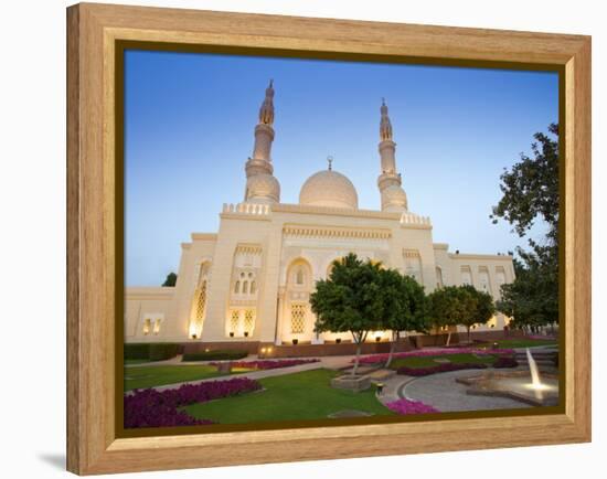 Jumeirah Mosque at Dusk, Dubai, United Arab Emirates-Neil Farrin-Framed Premier Image Canvas