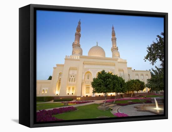 Jumeirah Mosque at Dusk, Dubai, United Arab Emirates-Neil Farrin-Framed Premier Image Canvas